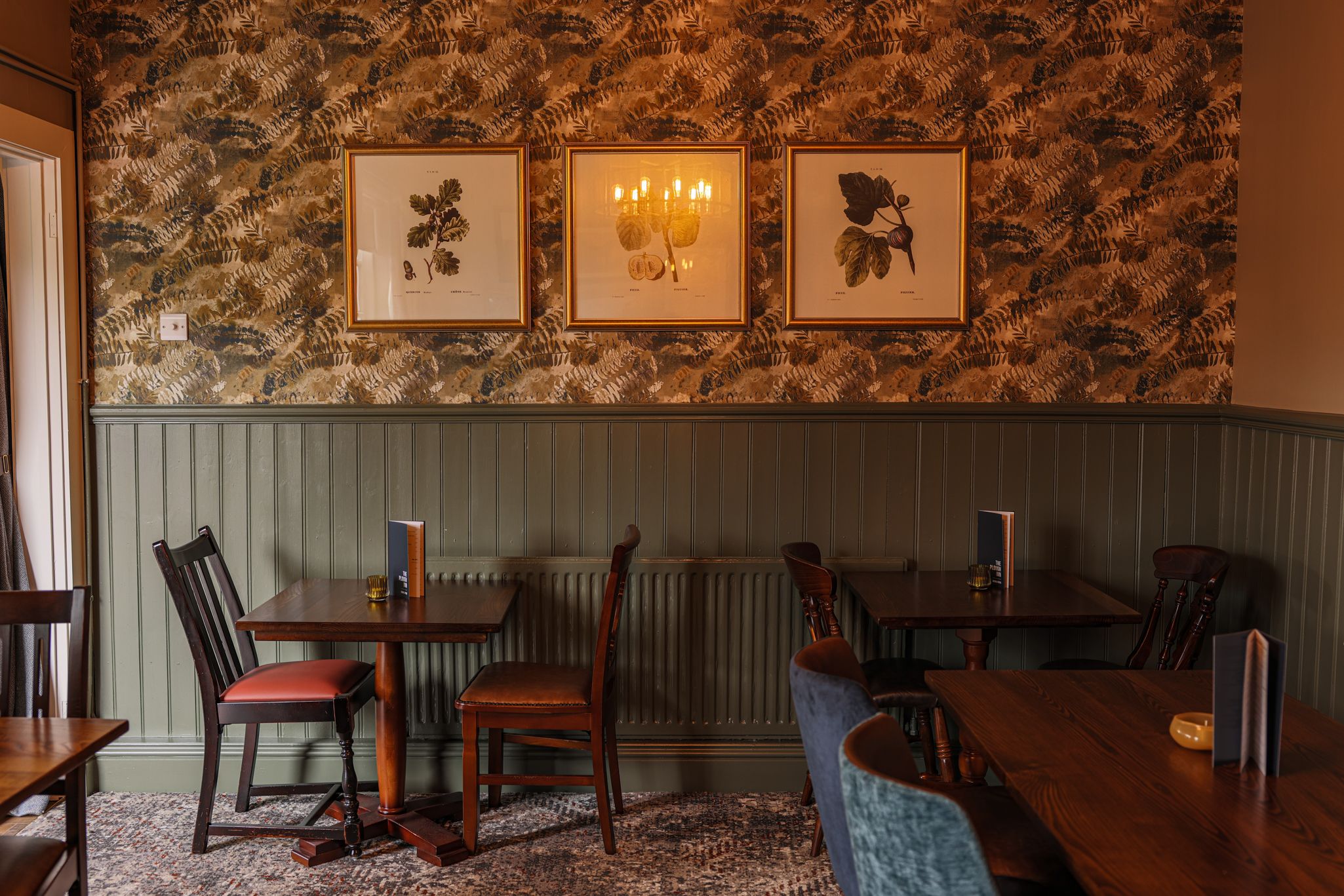 The dining area at The Plough Inn Wollaston